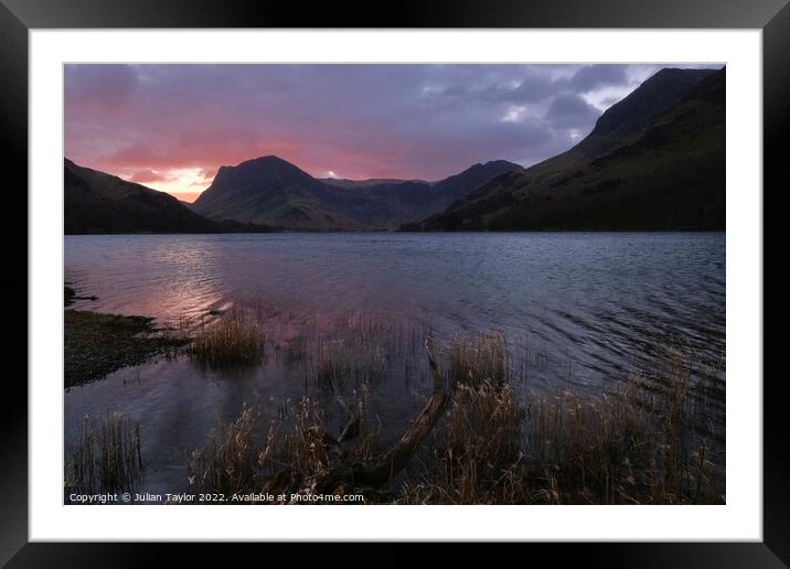 Sunrise at Buttermere  Framed Mounted Print by Jules Taylor