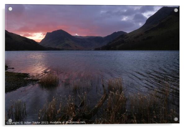 Sunrise at Buttermere  Acrylic by Jules Taylor