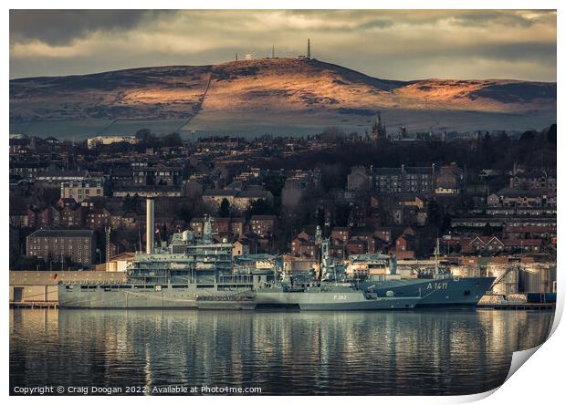Berlin & Erfurt Nato Warships in Dundee Print by Craig Doogan