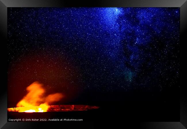 Halemaumau Crater on Kilauea Framed Print by Dirk Rüter