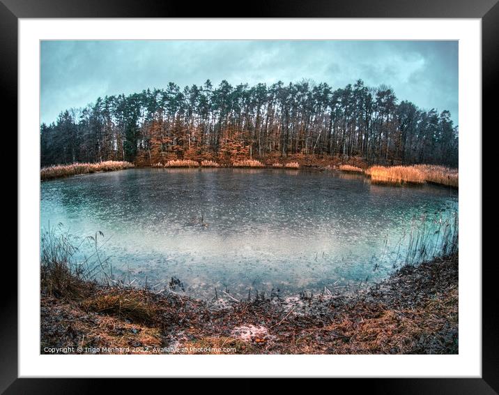 Rain at thre Herrnsee Framed Mounted Print by Ingo Menhard