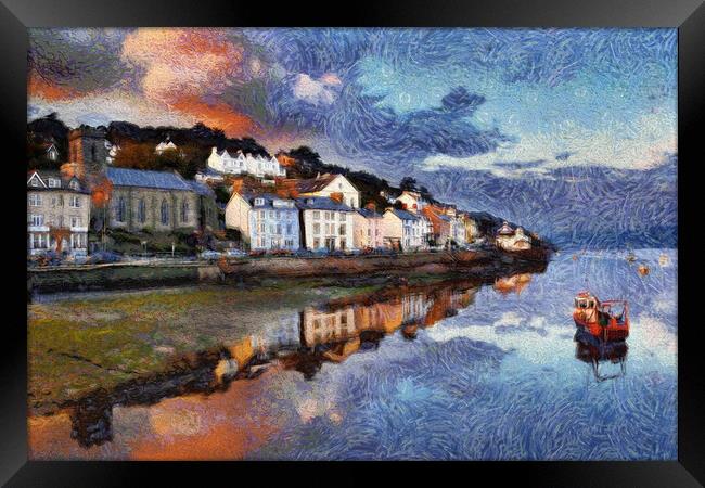 Aberdovey after Van Gogh Framed Print by Dave Urwin