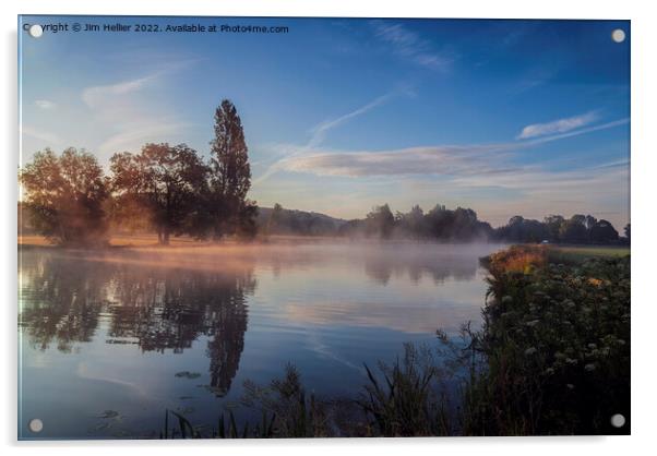 Sunrise Mapledurham reach Acrylic by Jim Hellier