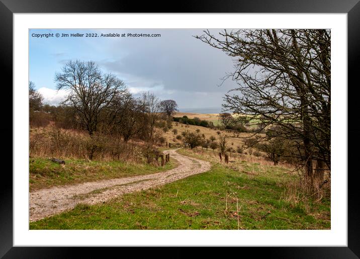 Farm Track on across the Chiltern hills Framed Mounted Print by Jim Hellier