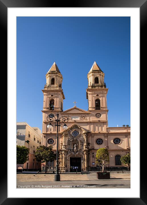 Captivating San Antonio Cathedral, Cadiz Framed Mounted Print by Holly Burgess