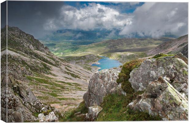 View From Cadair Idris  Canvas Print by Dave Urwin