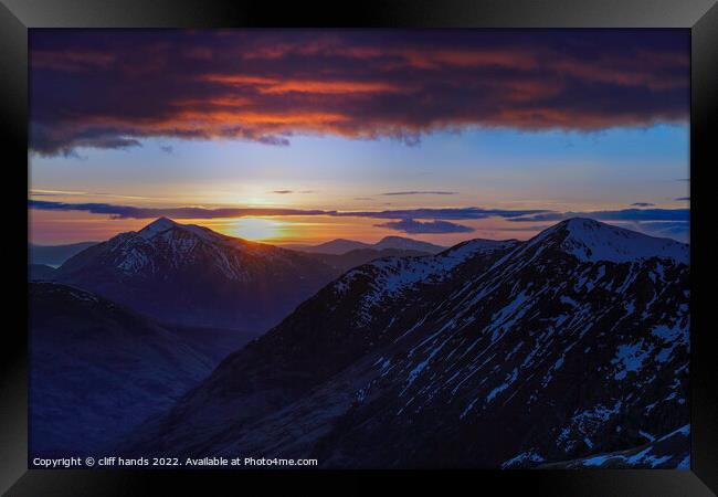 Glencoe sunset Framed Print by Scotland's Scenery