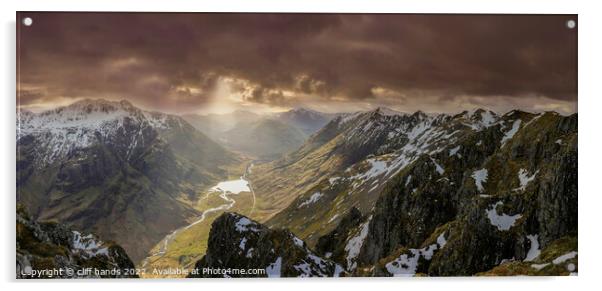 Glencoe mountains Acrylic by Scotland's Scenery