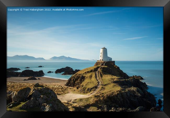 Twr Mawr Lighthouse Framed Print by Traci Habergham