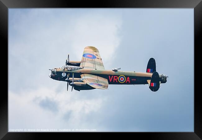 Avro Lancaster VR-A Framed Print by Steve de Roeck