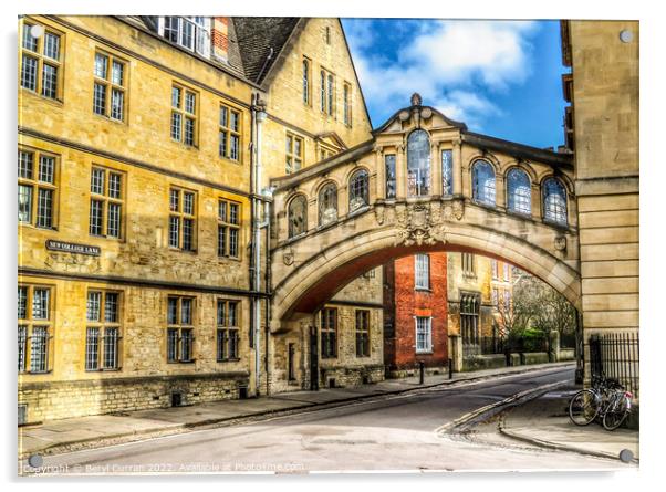 Iconic Bridge of Oxford Acrylic by Beryl Curran