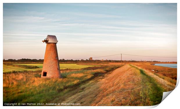 Southwold Wind Pump Print by Ian Merton