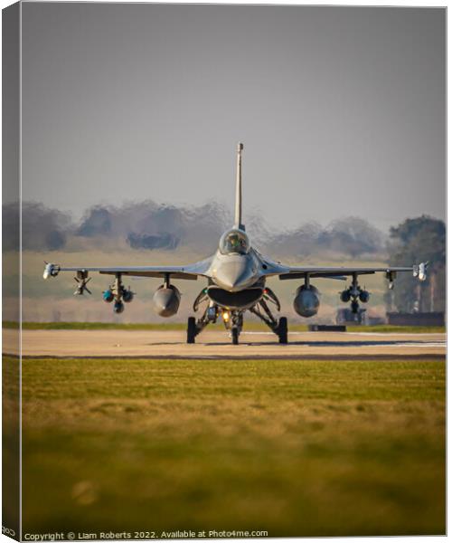 USAF F16 Fighting Falcon  Canvas Print by Liam Roberts