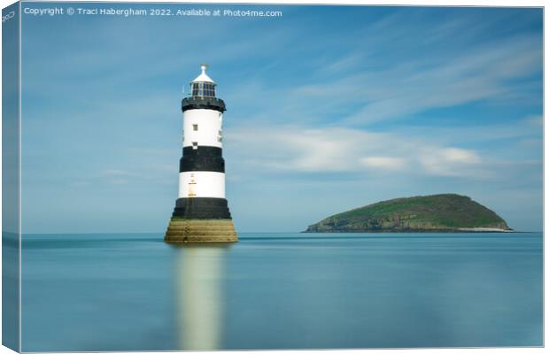 Penmon Lighthouse  Canvas Print by Traci Habergham