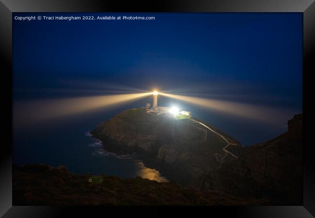 South Stack Lighthouse Framed Print by Traci Habergham
