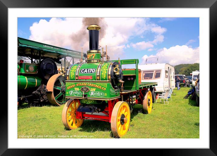 1905 Denby Maiden 2ton steam wagon. Framed Mounted Print by john hill