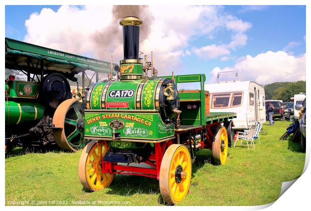 1905 Denby Maiden 2ton steam wagon. Print by john hill