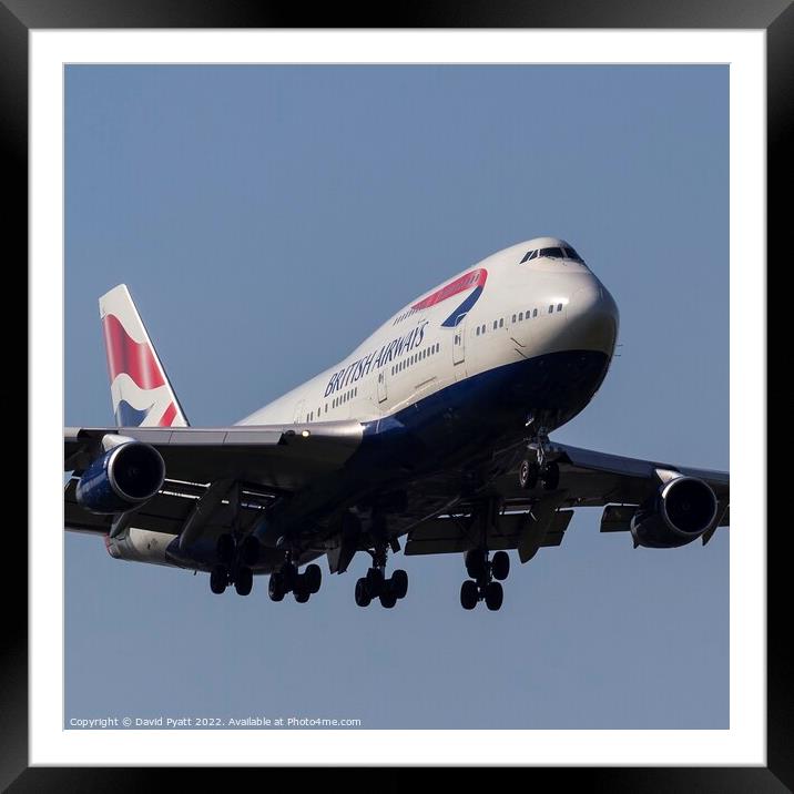 British Airways Boeing 747         Framed Mounted Print by David Pyatt