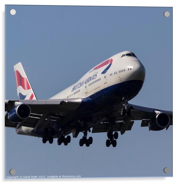 British Airways Boeing 747         Acrylic by David Pyatt