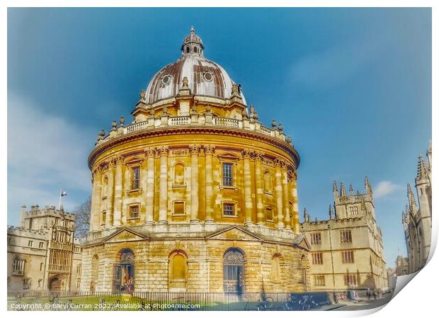 The Iconic Radcliffe Camera Building Print by Beryl Curran