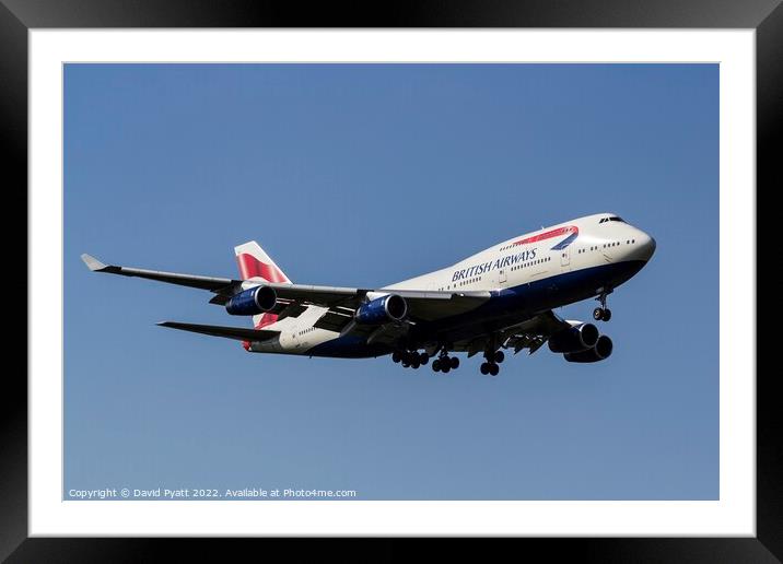 British Airways Boeing 747       Framed Mounted Print by David Pyatt
