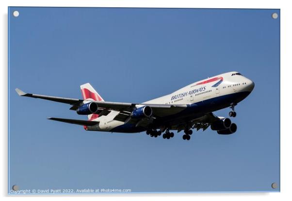 British Airways Boeing 747       Acrylic by David Pyatt