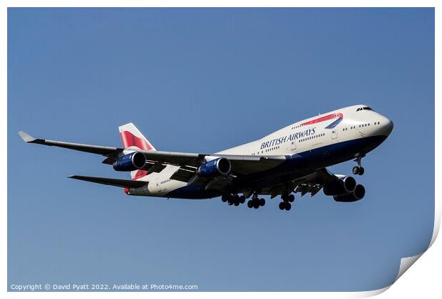 British Airways Boeing 747       Print by David Pyatt