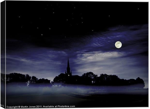 Dreaming Spire in the Mist Canvas Print by K7 Photography