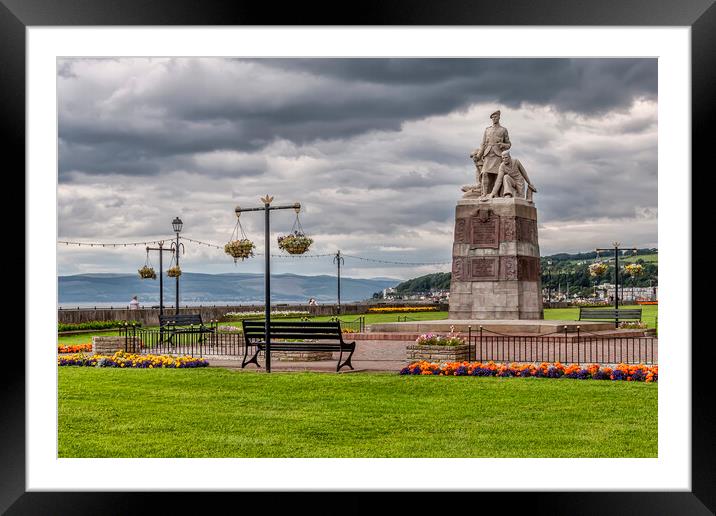 Largs Memorial Garden Framed Mounted Print by Valerie Paterson