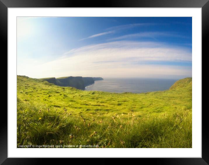 The beautiful Cliffs of Moher in Ireland Framed Mounted Print by Ingo Menhard