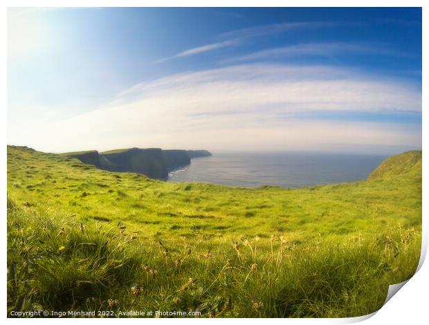 The beautiful Cliffs of Moher in Ireland Print by Ingo Menhard