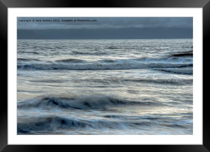 Incoming Waves at Llantwit Major Beach  Framed Mounted Print by Nick Jenkins