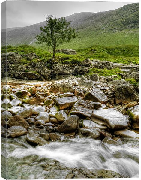 The Rocky River Etive. Canvas Print by Aj’s Images