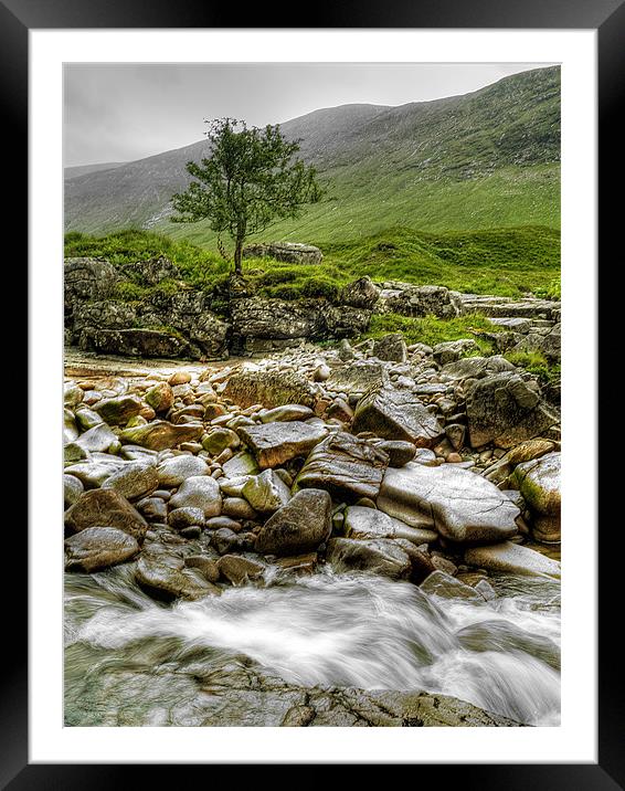 The Rocky River Etive. Framed Mounted Print by Aj’s Images