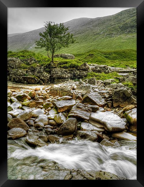 The Rocky River Etive. Framed Print by Aj’s Images