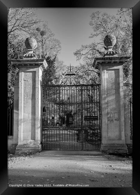 Entrance to Clare College, Cambridge Framed Print by Chris Yaxley