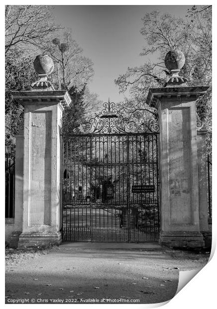 Entrance to Clare College, Cambridge Print by Chris Yaxley