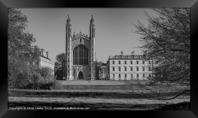 King’s College in the city of Cambridge Framed Print by Chris Yaxley