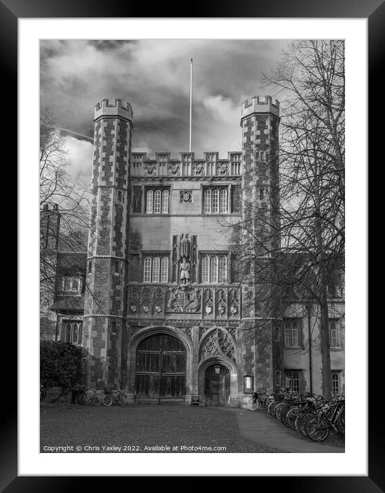 Trinity College, Cambridge Framed Mounted Print by Chris Yaxley