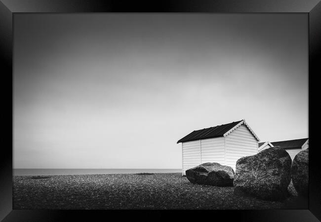 Beach Huts, Shoreham Framed Print by Mark Jones