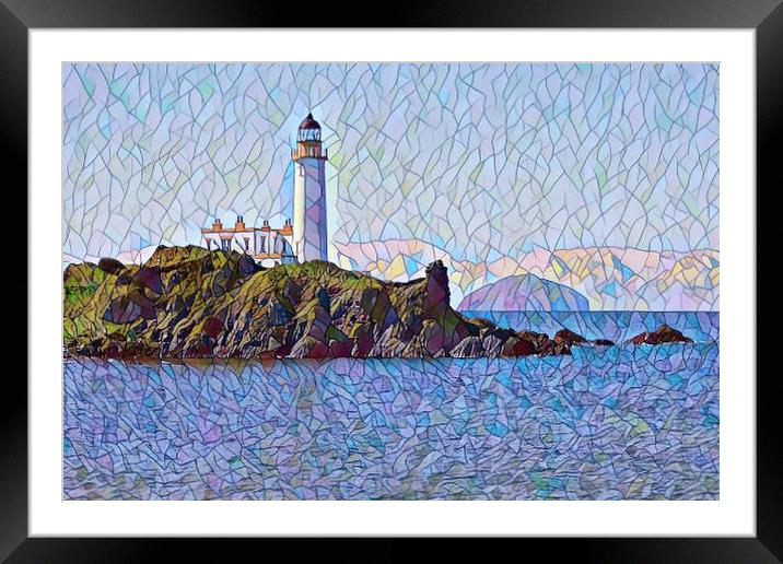 Abstract  view of Turnberry lighthouse and Ailsa C Framed Mounted Print by Allan Durward Photography