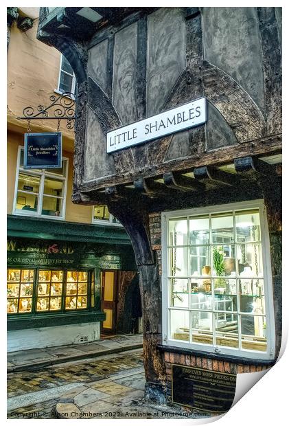 York Little Shambles    Print by Alison Chambers