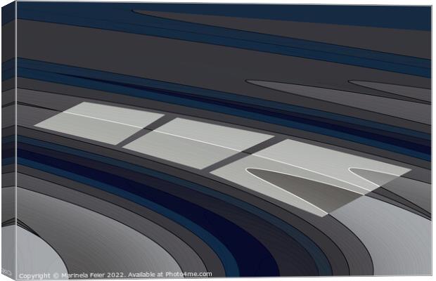 Race on blue gray track Canvas Print by Marinela Feier