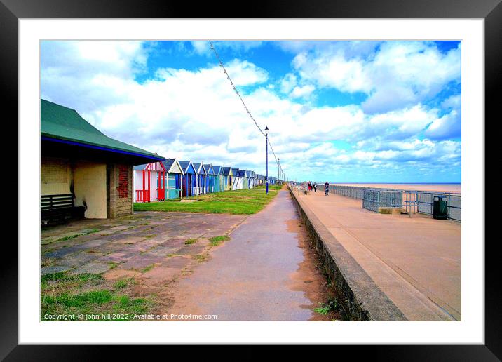 Promenade at Sutton on Sea. Framed Mounted Print by john hill