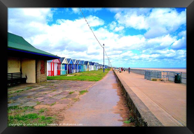 Promenade at Sutton on Sea. Framed Print by john hill