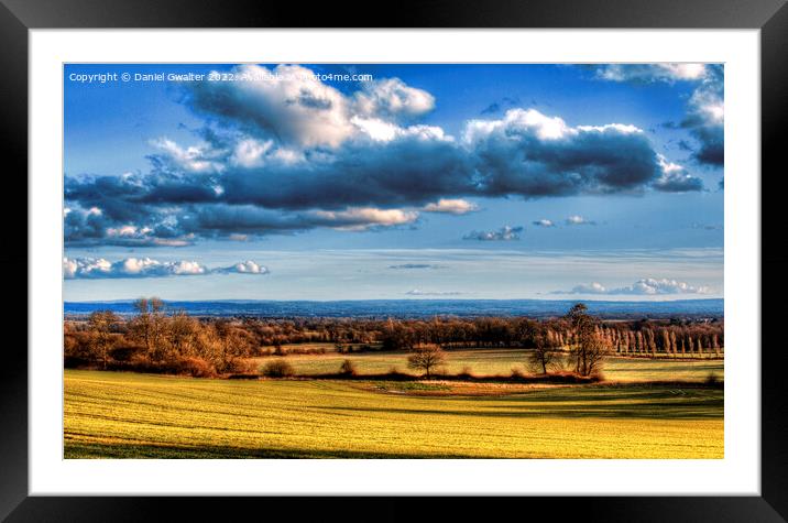 Surrey Landscape in HDR Framed Mounted Print by Daniel Gwalter