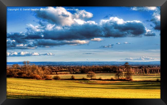 Surrey Landscape in HDR Framed Print by Daniel Gwalter
