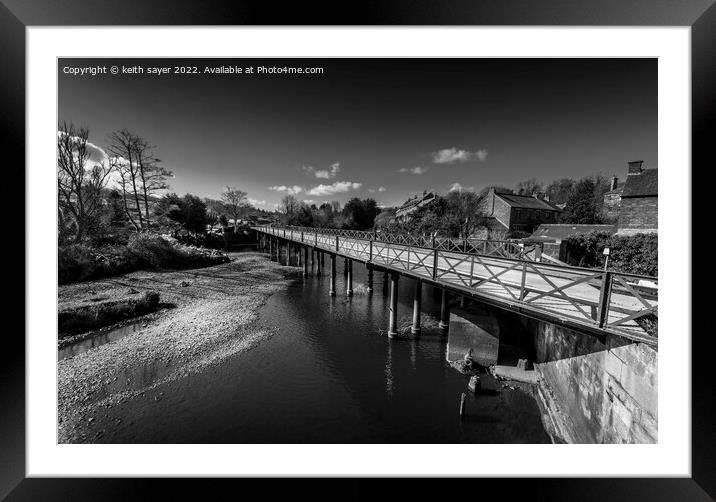 Rail bridge over the river Esk Ruswarp Framed Mounted Print by keith sayer