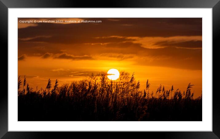 Sunset at Goldcliff Framed Mounted Print by Lee Kershaw