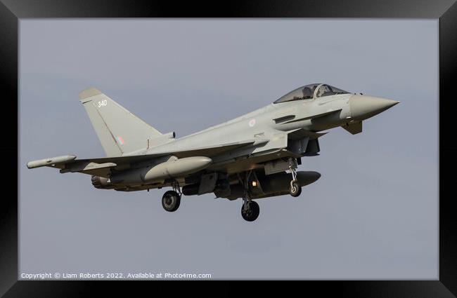 Royal Air Force Eurofighter Typhoon 'ZK340'  Framed Print by Liam Roberts